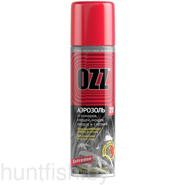 OZZ Extreme Средство от комаров, клещей, мошки, оводов и слепней аэрозоль 150мл.