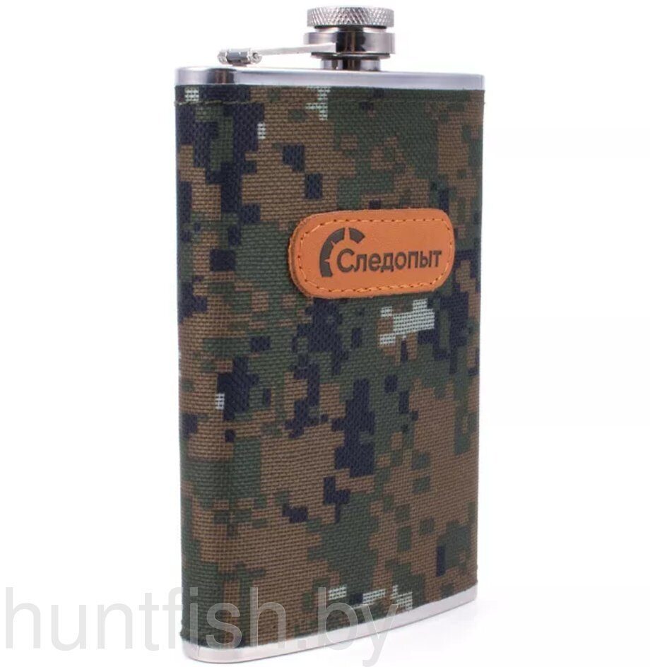 Фляжка "СЛЕДОПЫТ", в оплетке из oxford camo pixel, 240 мл