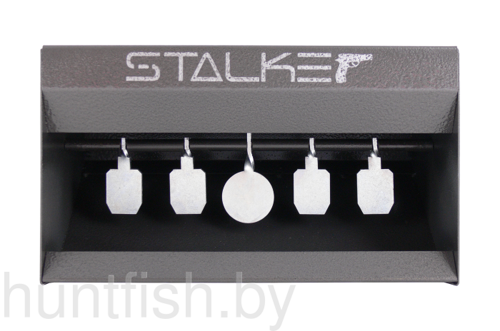 Минитир STALKER "IPSC" самосброс, для пневматич.оружия 4,5мм, 5 медальонов толщина 3мм., 300х170х170