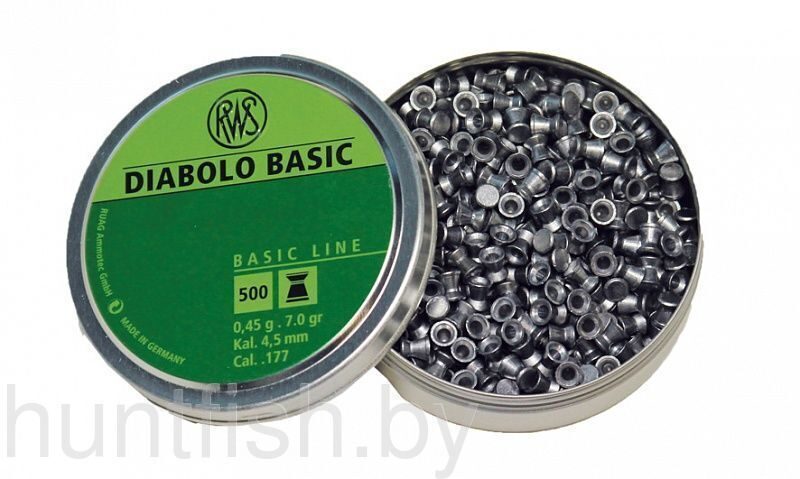 Пульки RWS Diabolo Basic 4,5 мм, 0,45г