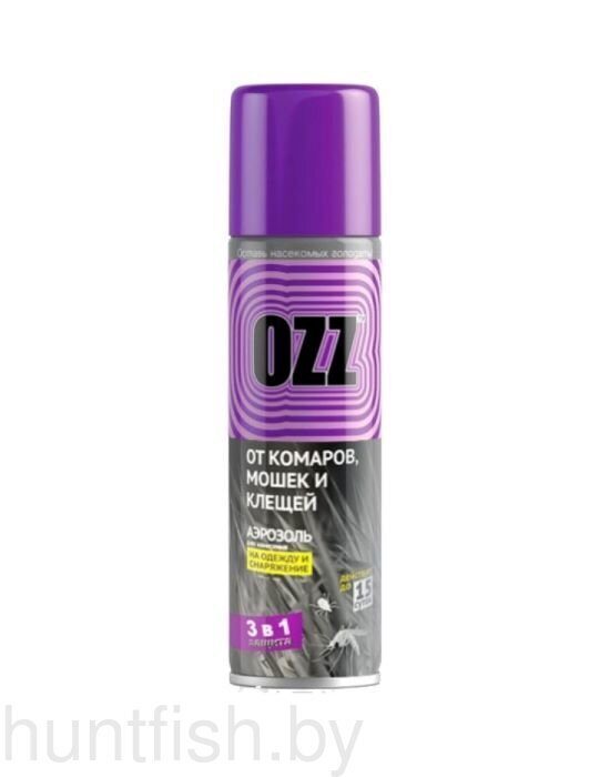 OZZ  - Аэрозоль 3 в 1 от комаров, мошек и клещей, 150 мл