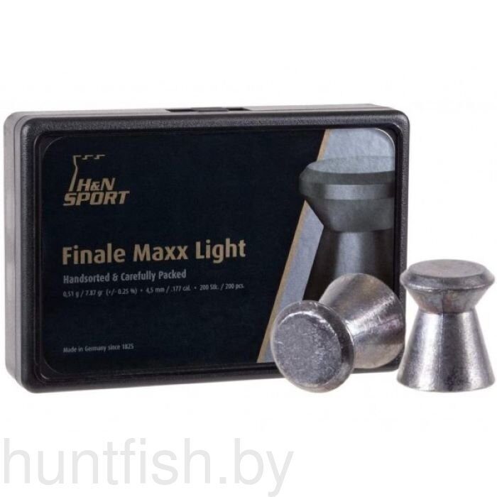 Пульки HN Final Maxx Light кал. 4,5мм, 0,51г (200шт./бан.)