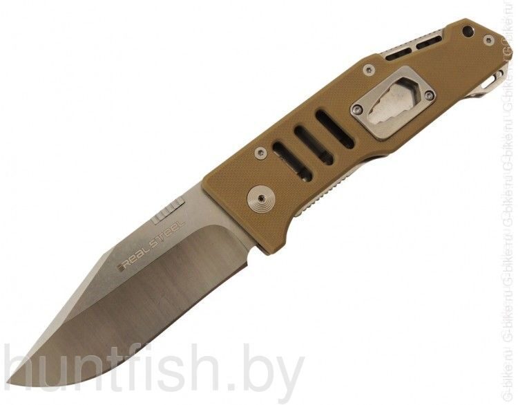 Нож Sanrenmu RealSteel, лезвие 85 мм, рукоять - G10, гаечный ключ, крепление на ремень