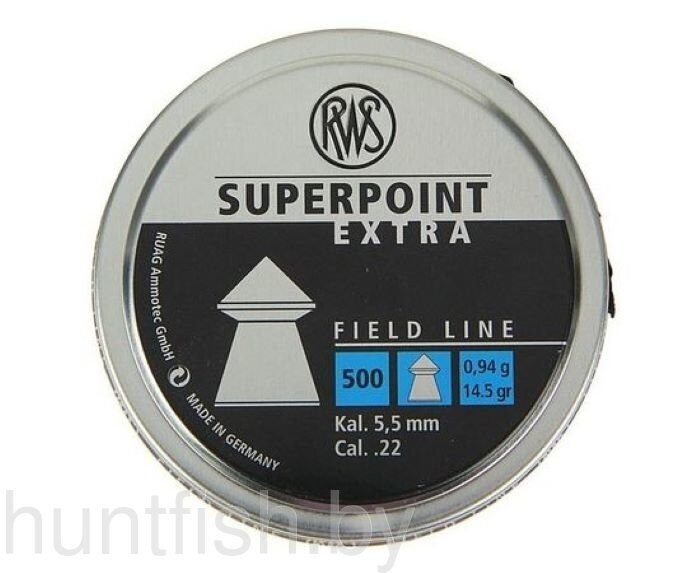 Пульки RWS Superpoint Extra 5,5 мм 0,94 г (500 шт./бан.)