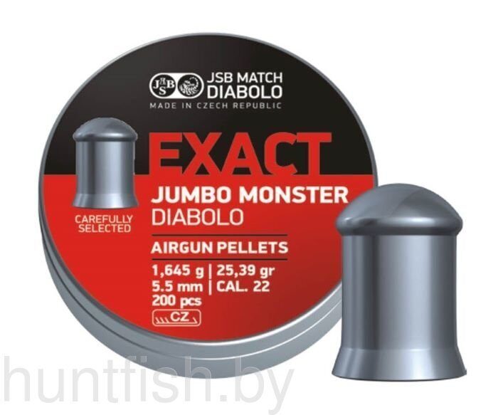 Пульки JSB Diabolo Exact Jumbo Monster кал. 5,52 мм 1,645 г (200 шт./бан.)
