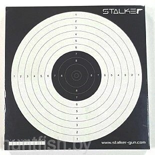 Мишень для пневматики логотип STALKER №17 170х170 мм, картон 280 г/м