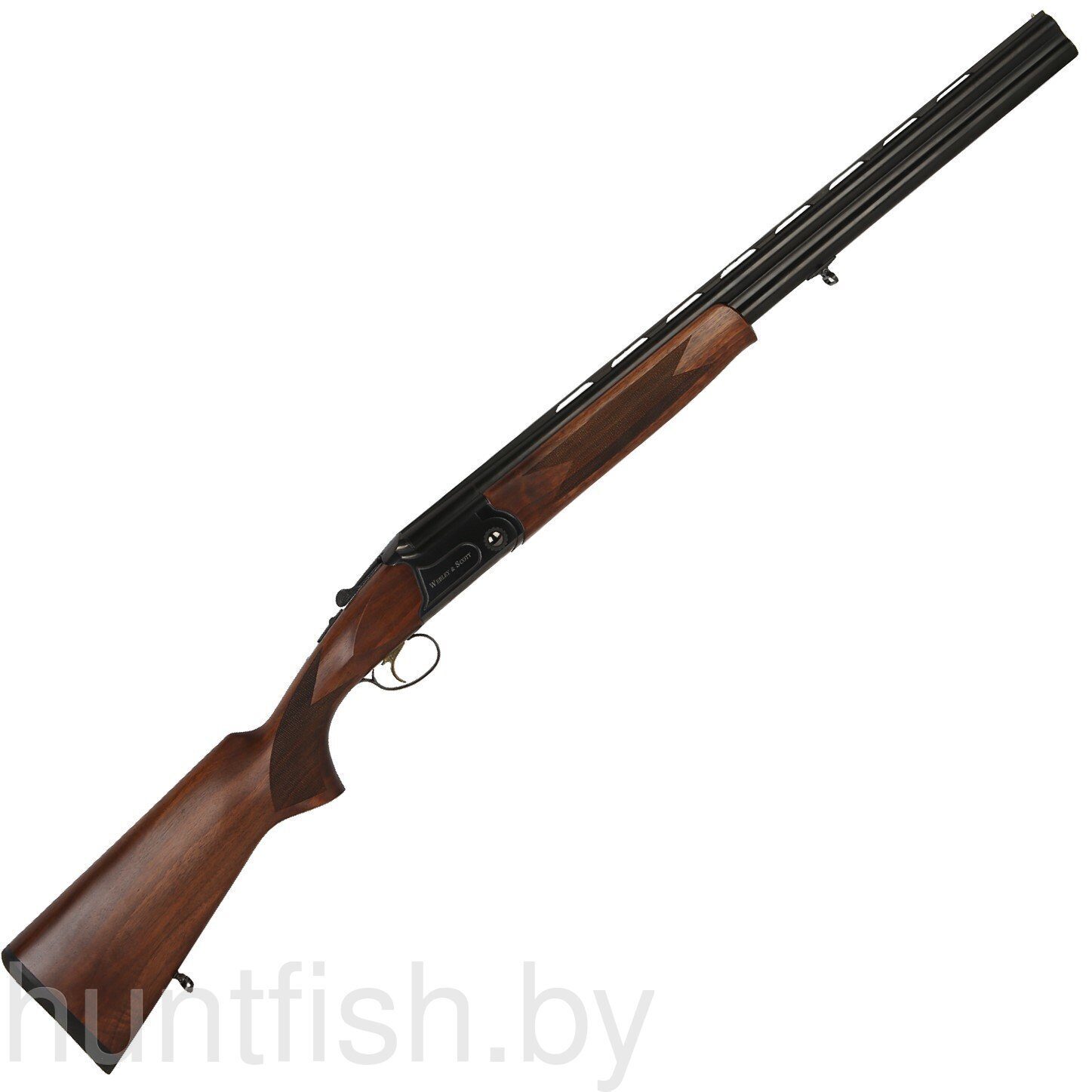 Ружье охотничье двуствольное Webley&Scott 12/76, длина ствола 71см, орех