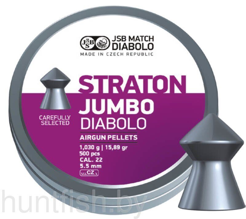 Пульки JSB Diabolo Straton Jumbo кал. 5,5 мм 1,030 г (500 шт./бан.)