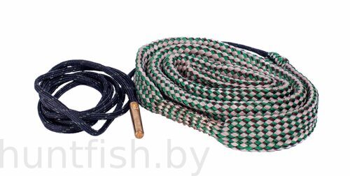 Гибкая змейка ShotTime Cleaning Cord, кал. 7.62мм, с бронзовым ершом, материал-капрон, шнур 70.5см с протяжкой