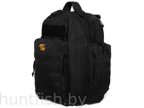 Рюкзак ShotTime городской/тактический Tactical 36л, ПВХ 600D, MOLLE, боковые термо карманы 45х39х20 см, чёрный, 1200г