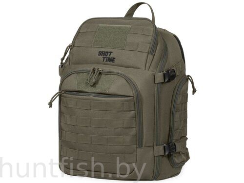 Рюкзак ShotTime городской/тактический Tactical 28л, ПВХ 600D, MOLLE, USB порт, 48х32х20 см, олива, 1000г