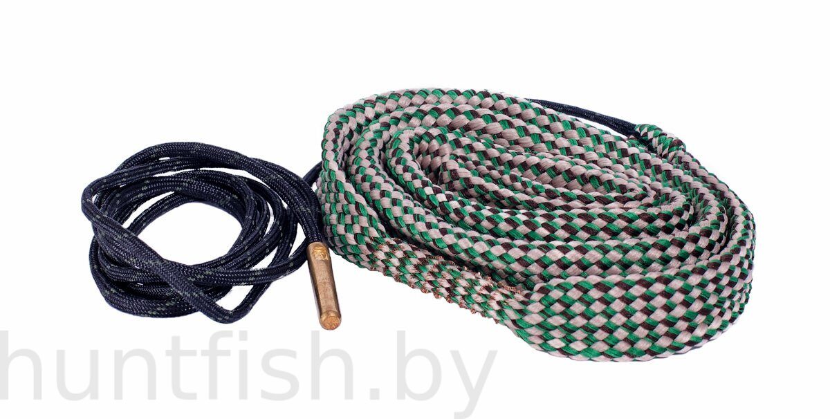 Гибкая змейка ShotTime Cleaning Cord, кал. 7.62мм, с бронзовым ершом, материал-капрон, шнур 70.5см с протяжкой