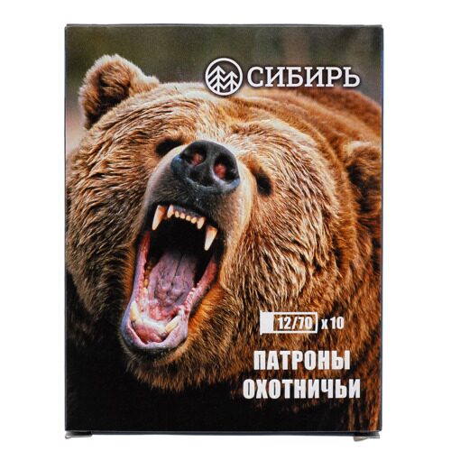 Патроны охотничьи пулевые СИБИРЬ 12/70, пуля Импульс-7 34 гр