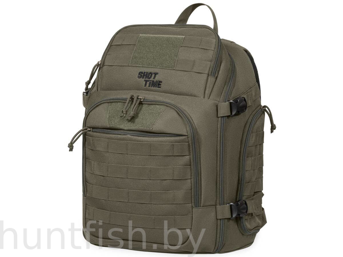 Рюкзак ShotTime городской/тактический Tactical 28л, ПВХ 600D, MOLLE, USB порт, 48х32х20 см, олива, 1000г