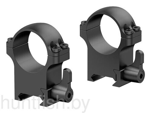 Кольца Vector Optics Medium Profile QD, быстросъёмные, 30мм, на Weaver, средние (h=17мм), чёрные, сталь